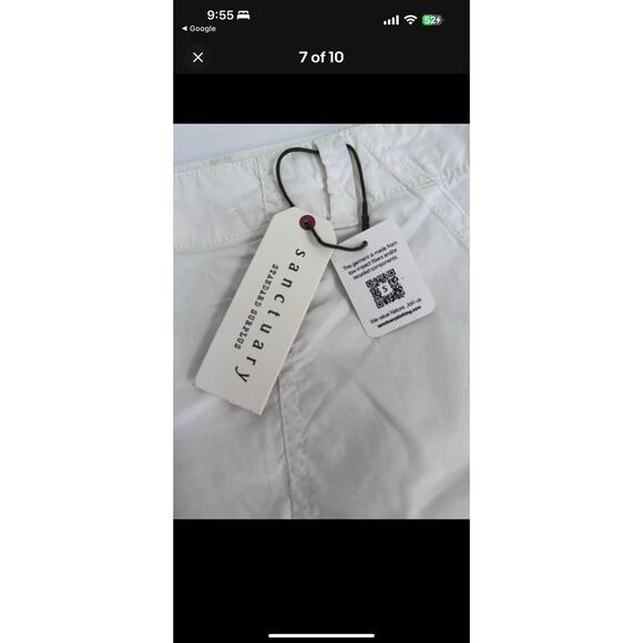 Sanctuary White Cargo Style Shorts -24W - Picture 5 of 8